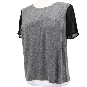 A|X ARMANI EXCHANGE Wool Silky Sheer Short Sleeve Women’s Top - Retail $94 - NWT